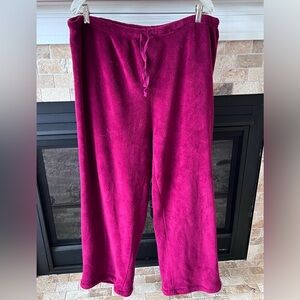 2X burgundy Carol Hochman Lounge Pants 27” inseam